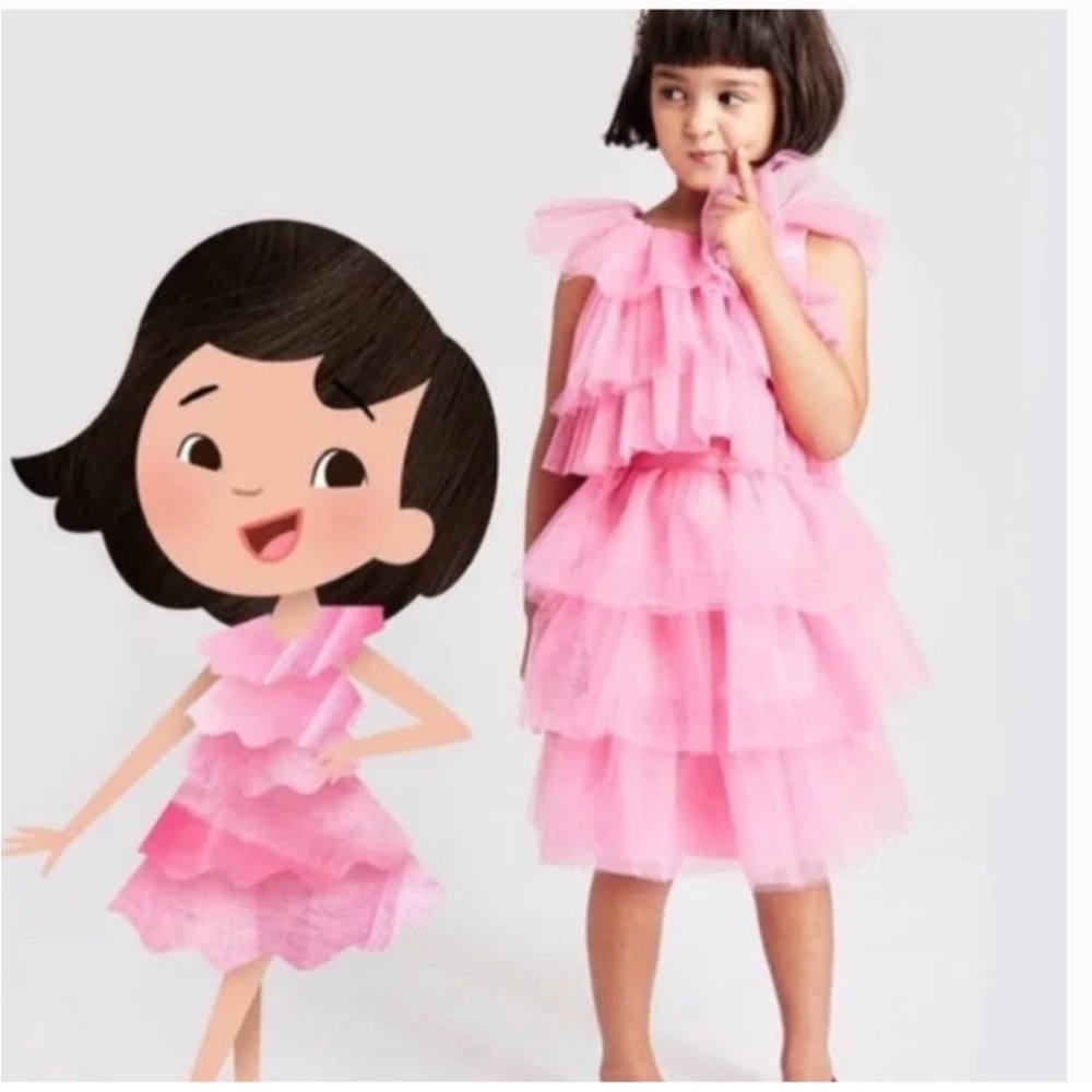 Juno Valentine by Janie and Jack Tiered Tutu Top
